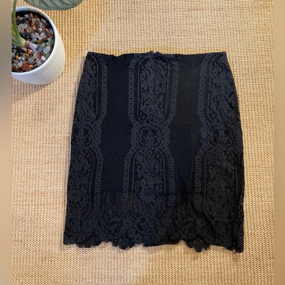 Black, flowery lace skirt from Alter’d State - Picture 2 of 6